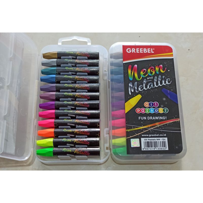 crayon metalik krayon alat lukis 12 greebel