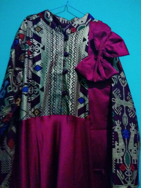 Batik Gamis Syari Baju Muslim Atasan  Solo Ecer Grosir Murah Ainun Syari