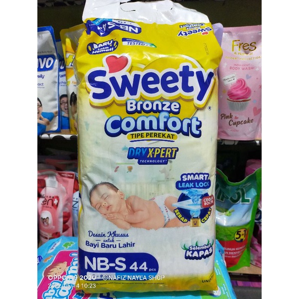 Sweety Bronze Comfort / Silver Cimfort New Born NBS 44/40 (Tipe Perekat)