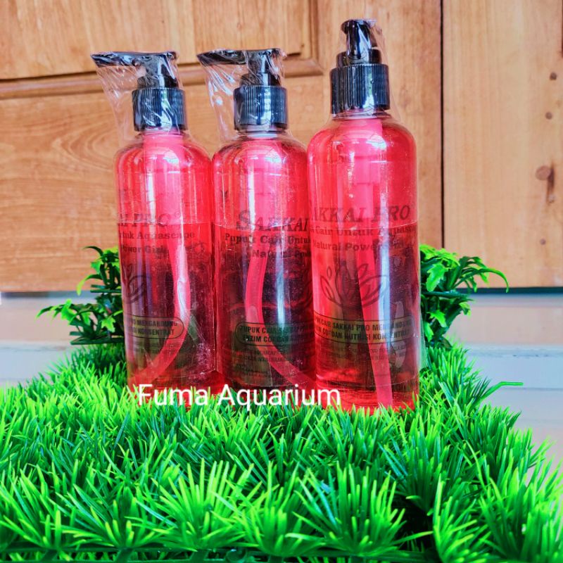 Sakkai Pro Pupuk Cair Untuk Aquascape Natural Power Gizi 250ml merah