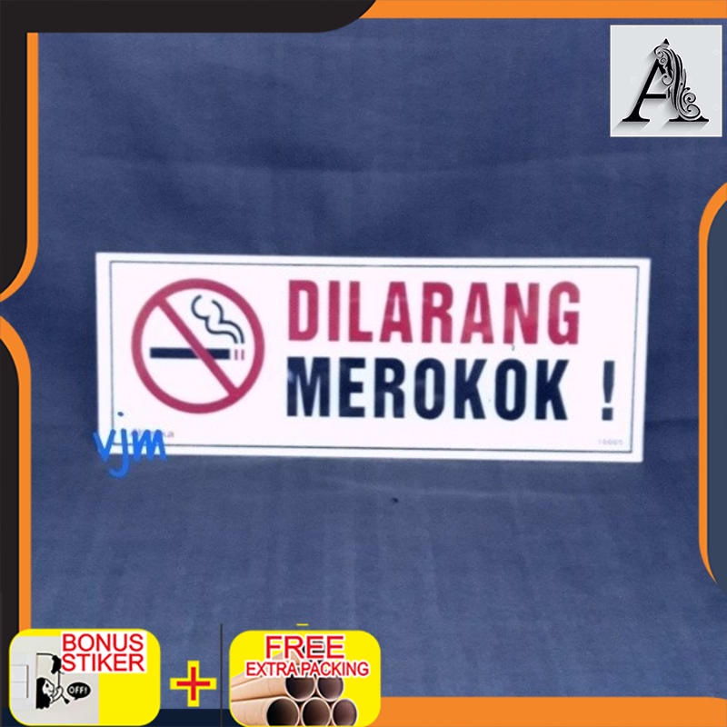 Promo plat acrylic dilarang merokok/sign label dilarang merokok/sign board