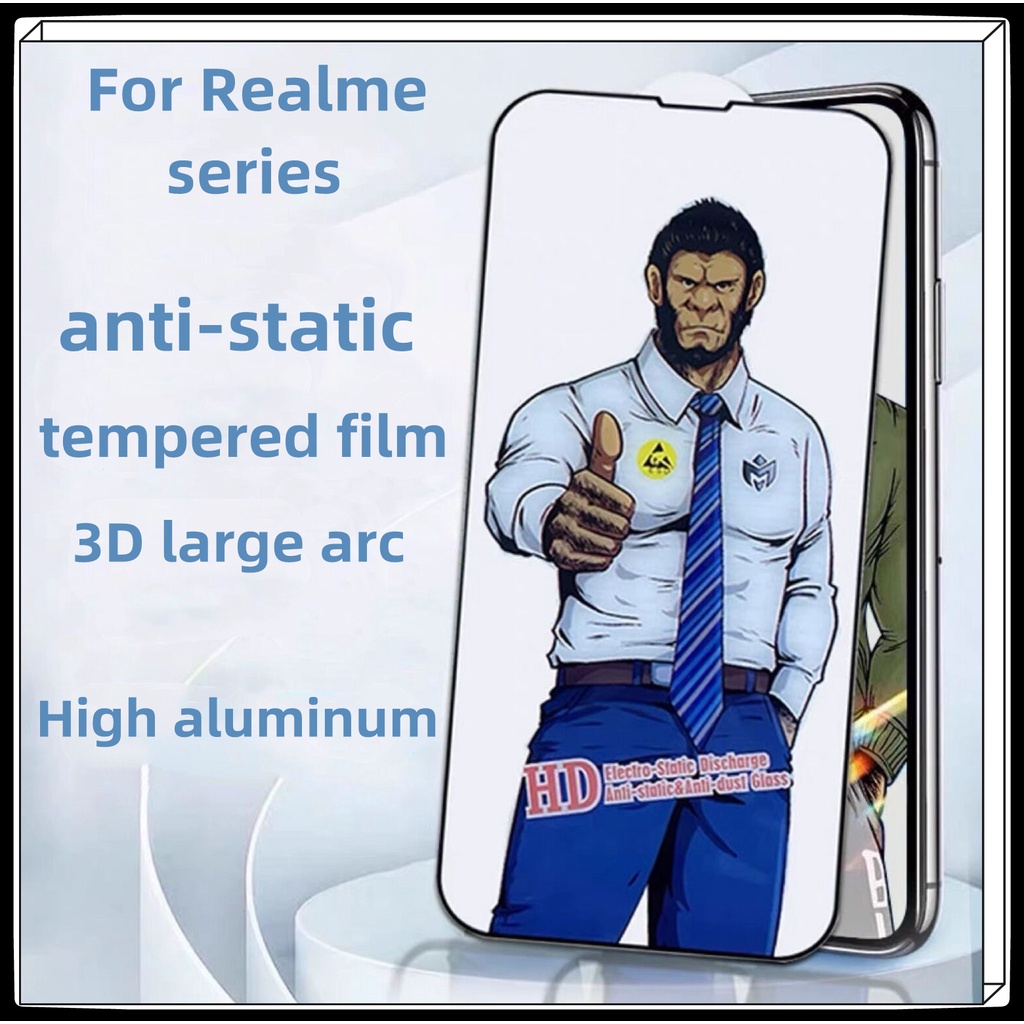 Tempered Glass Pelindung Layar Realme V3 V5 V15X5 6 8 X50 9 3 Pro 6i 5i 8i XT C17 C3 C11 C15 C21 C2325 C20