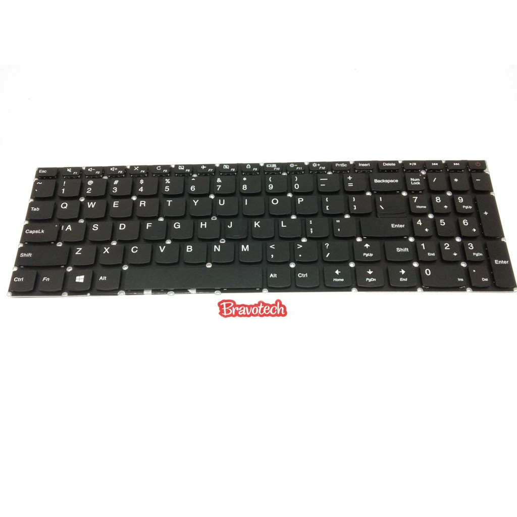 For Lenovo ideapad 110-15AST 110-15ibr US Laptop Keyboard Black without Frame