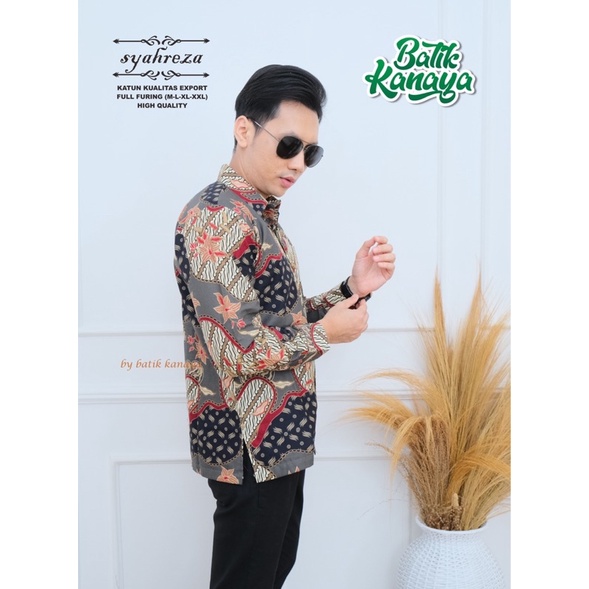 SYAHREZA Baju Batik Pria Berlapis furing Bahan Katun Berkualitas Ekspor by KANAYA