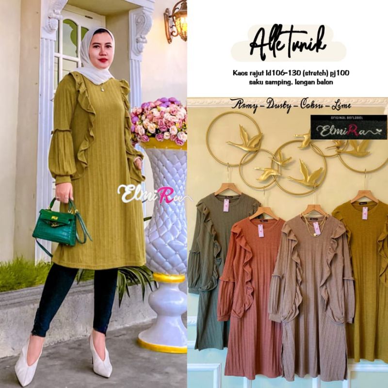 ALLE TUNIK BY ELMIRA (TUNIK MUSLIMAH) Tunik wanita rekomended