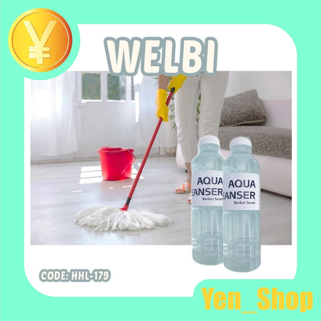 Welbi Karbol Pembersih Lantai Aroma Sereh Wangi Konsentrat Alami Pengusir Nyamuk Kecoa 330ml-HHL-179