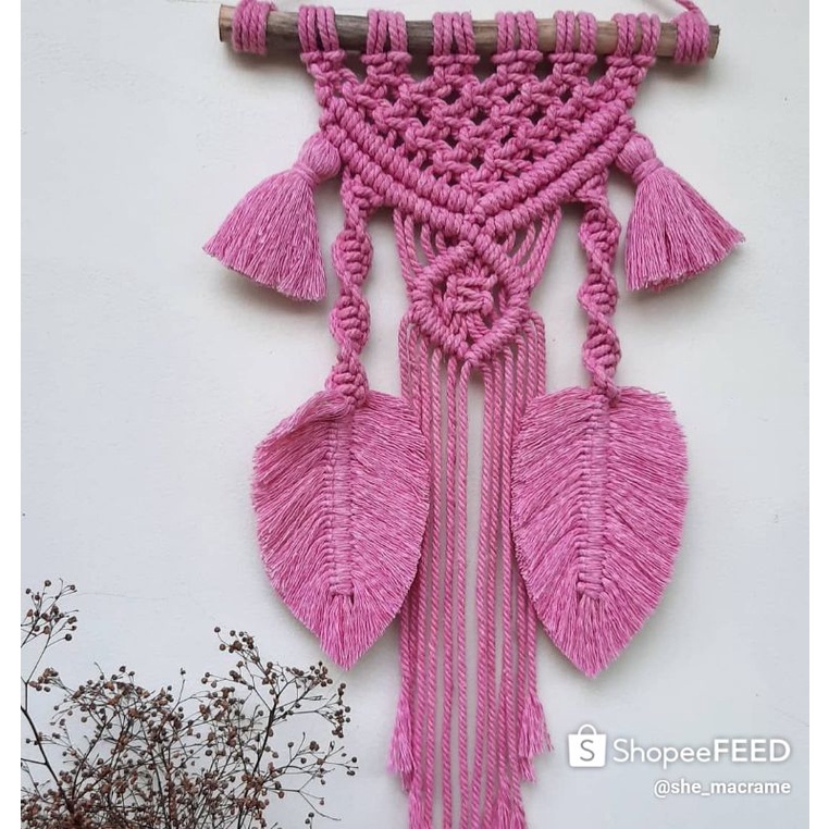 Hiasan dinding macrame 30cm / macrame mini / gantungan pot macrame