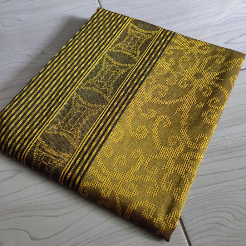 Kemeja Songket Kuning Emas | Hem Songket Gold Kemeja Songket Baron Emas