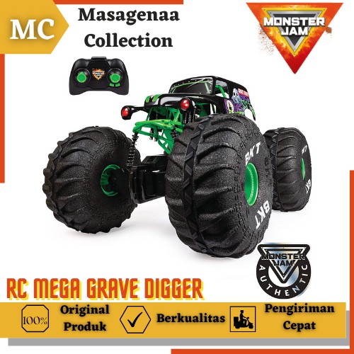 Mobil Mobilan Monster Jam Trucks Truck Mega Grave Digger Remot Remote Control Kontrol Rc Anak Besar