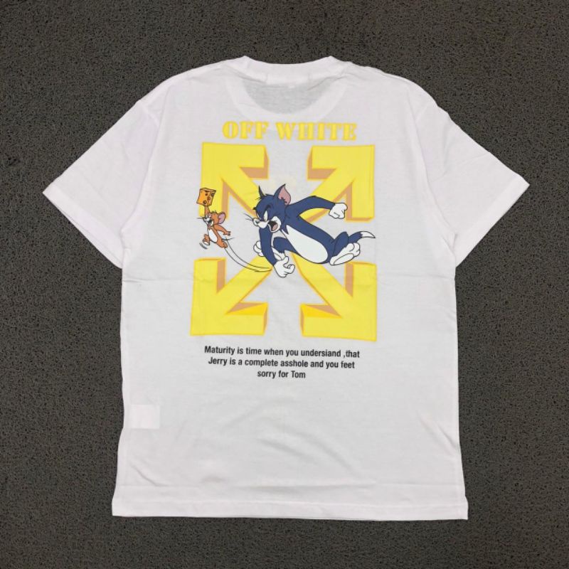 KAOS OFF WHITE HIGH QUALITY CASUAL HYPE FASHION PRIA