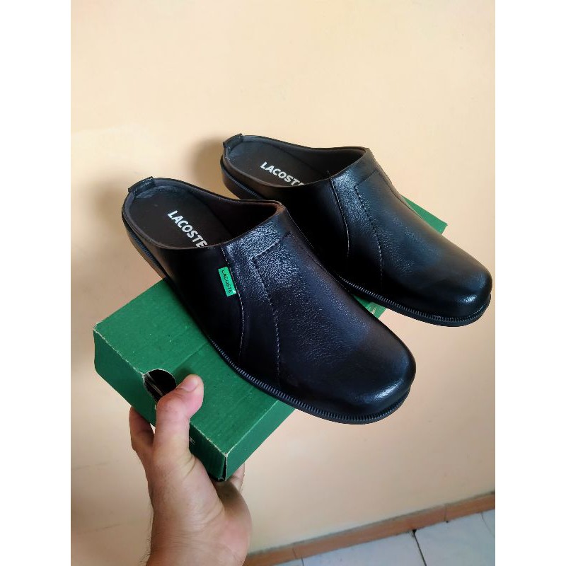 BIG SALE !!! SEPATU Kulit Kalep Best Seller LACOSTE LS. 02 ORIGINAL | Sepatu Slop Tutong Pria