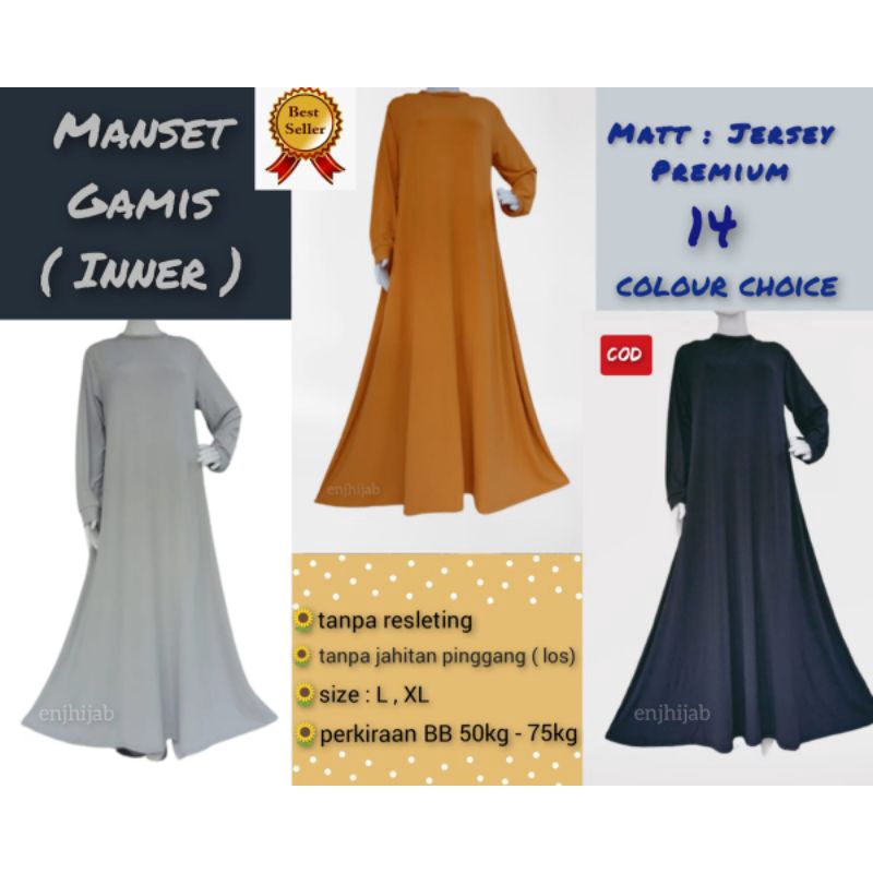 MANSET DRESS PANJANG/BAJU GAMIS WANITA MURAH/GAMIS JERSEY PREMIUM/MANSET GAMIS PANJANG/DALEMAN GAMIS