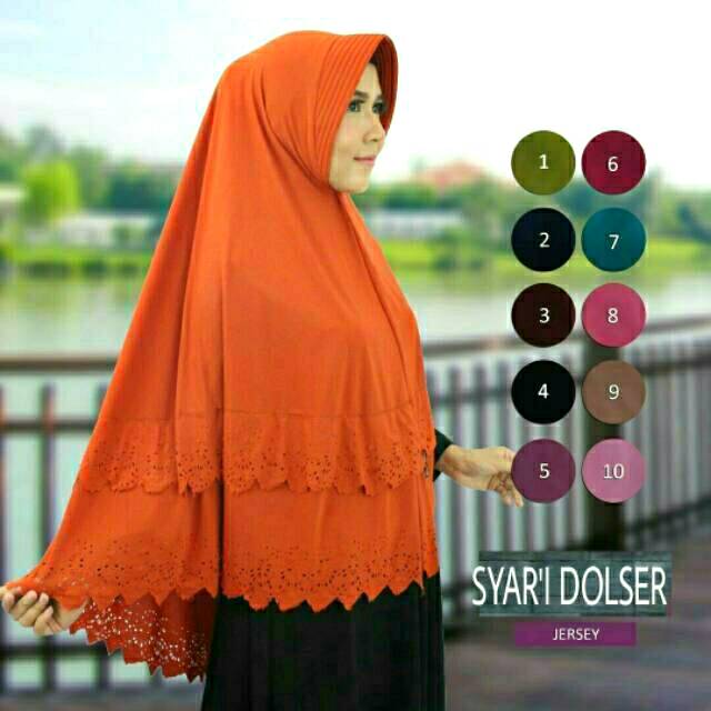 JILBAB SYAR'I DOLSER - Jilbab Bergo Laser Tumpuk | Jilbab Double Laser Jumbo