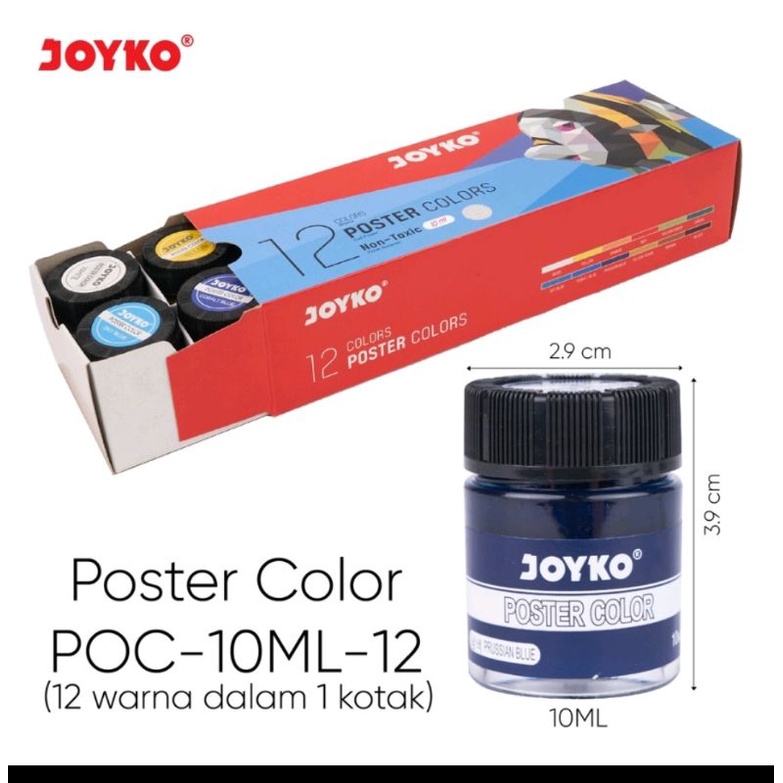 

Cat Poster 12 Warna Joyko Poster Colors 10 Ml