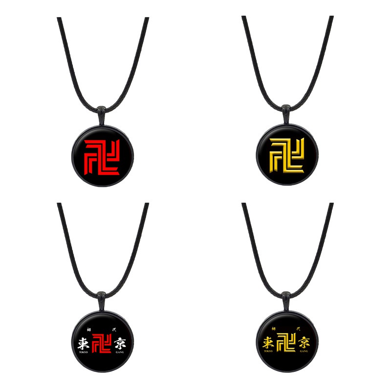 Anime Tokyo Revengers Necklace Pendant Glass Hanemiya Kazutora Manjirou Sano Necklace Jewelry Cosplay Accessories