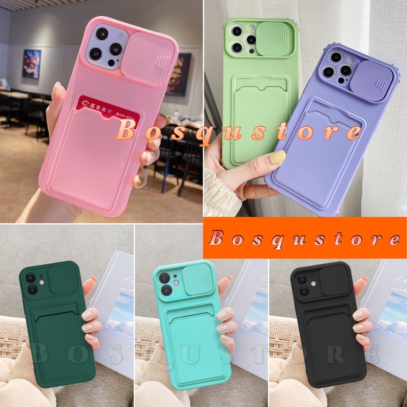 CASE SLIDE SLOT CARD VIVO Y35/ Y22/ Y16/ Y01/ Y15S/ Y15A/ Y33T/ Y33S/ Y21T/ Y21A/ Y21S/ Y21 / SOFT CASE MACARON SLOT CARD PLUS SLIDE CAMERA PROTECTION