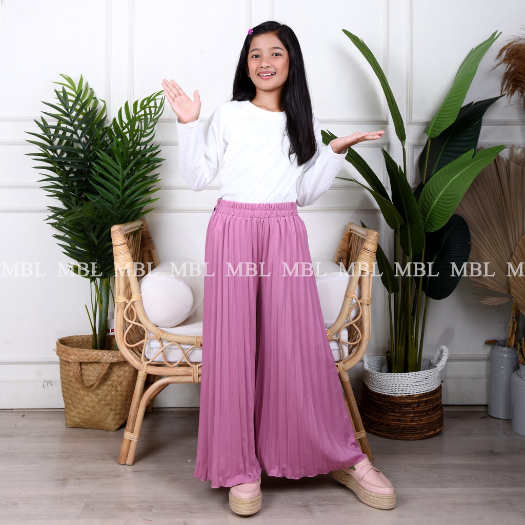 (05) MBL Kulot Plisket Pleated Pants Midi / Kulot Plisket 7/8 / Anak