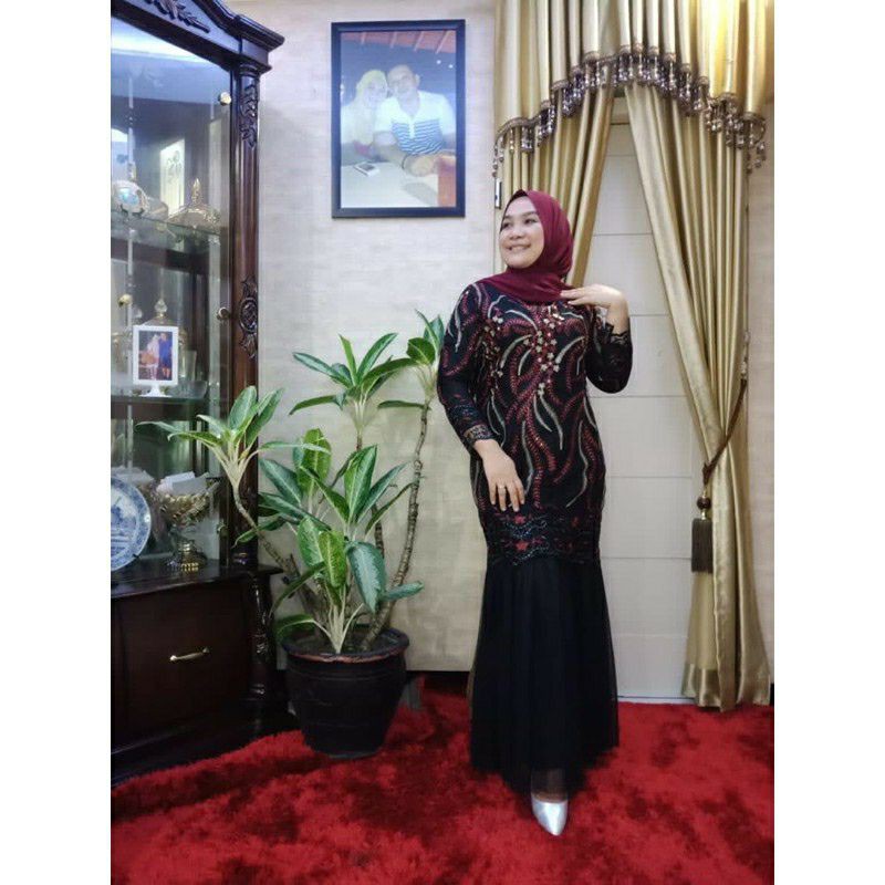 Gamis Tile Mutiara // Gamis Tile Mutiara Model Duyung / Gamis Tile Mutiara Model Duyung Khusus Hitam