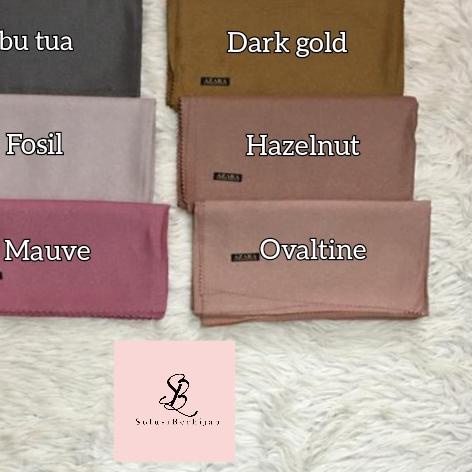 ♬ [Pilih WARNA] NUR SINAR SHINAR SYARI LC Azara Hijab Segiempat Polos Luxury Premium Glitter Glowing
