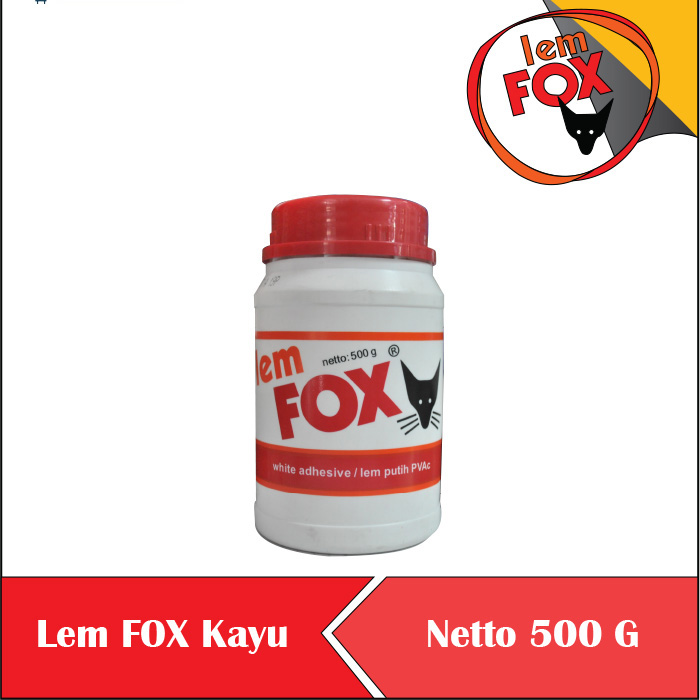 

Lem FOX Putih Lem Plamur Plamir Kayu 500 Gram