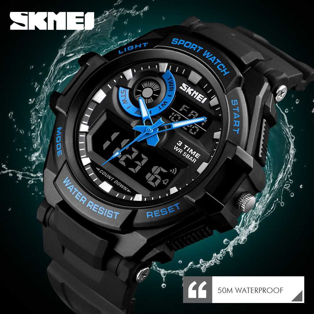 SKMEI Jam Tangan Analog Digital Pria JT 137 Jamtangan Cowok Skmai Jam Cowo Keren Waterproof