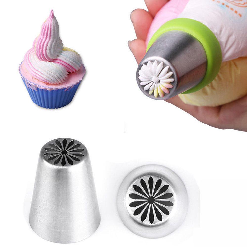 Populer Tulip Nozzle DIY Rusia Sugarcraft Icing Piping Dekorasi Kue