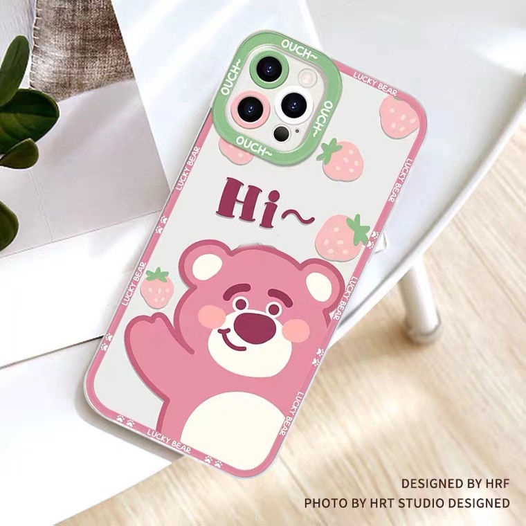 Soft Case Desain Beruang Keberuntungan Untuk IPhone 13pro 12promax SE2 2020 / 11 Pro MAX / 6S / 7 / 8plus / XR