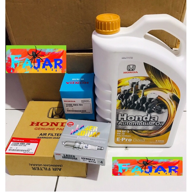 Oli mesin honda epro gold OW-20 4liter paket honda mobilio brio jazz rs freed (4item)