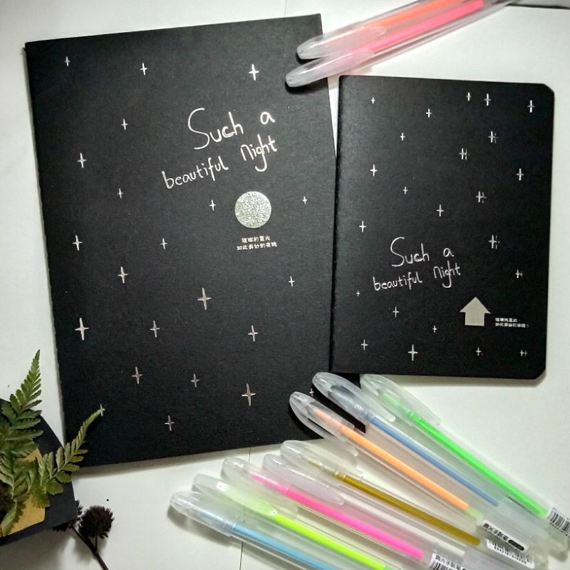 

Black Note + Pen / Buku catatan hitam / black paper note / Notebook Hitam