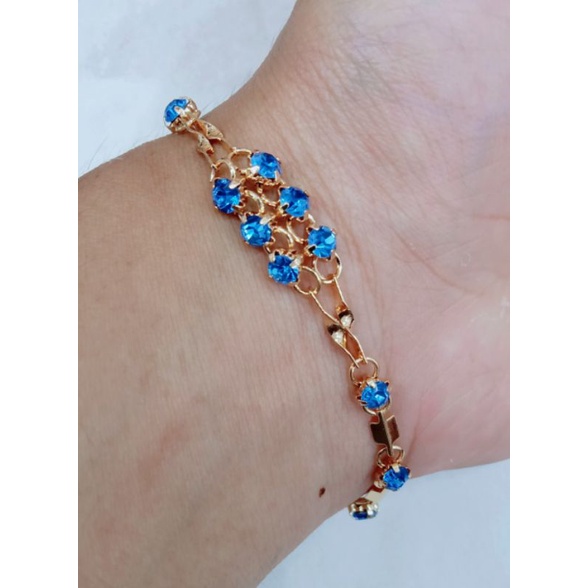 Gelang tangan xuping wanita berlapis emas uk18cm.