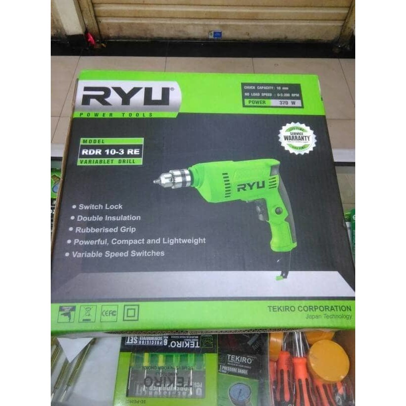 MESIN BOR RYU RDR 10-3 RE / MESIN BOR BESI RYU 10 MM / RYU RDR 10-3