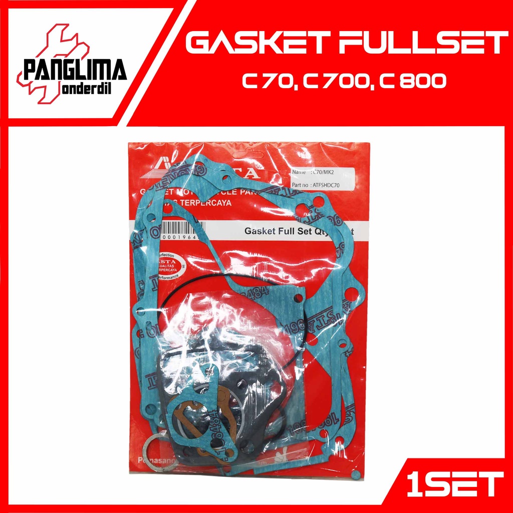 Gasket Fullset Merk Asta C70-C700-C800-C-70-700-800 Perpak-Paking-Packing Full-Top-Set