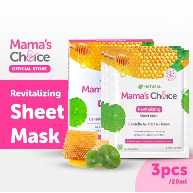 Mama's Choice Sheet Mask Revitalizing Isi 3 Pcs - Masker Wajah