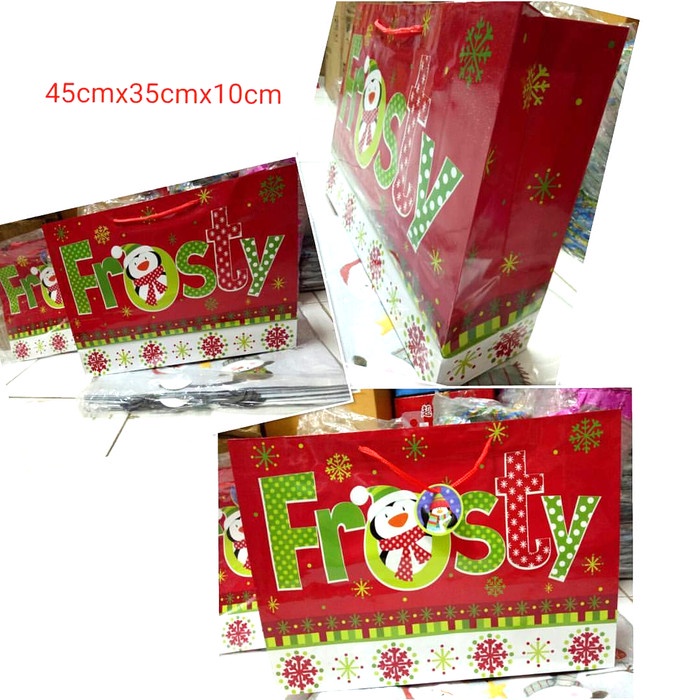 

(TERLARIS) Terbaru Paperbag Natal Frosty(12bh)