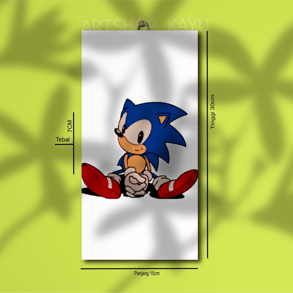 SONIC Hiasan dinding Hiasan Kamar Poster Kayu Pajangan Rumah/ dekorasi dinding / Walldecor