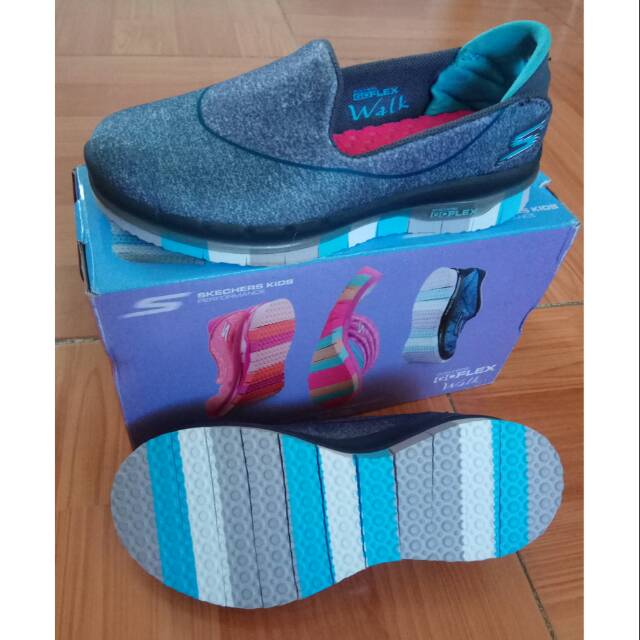 Sepatu Skechers kids Go Flex Charcoal/Blue