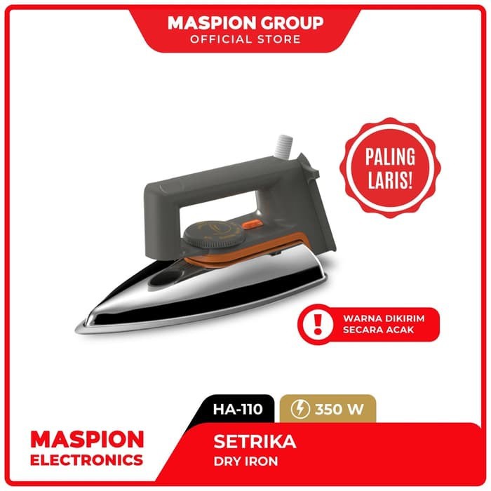 MASPION Setrika Listrik / Setrika Baju HA 110 - Garansi Resmi 1 Tahun