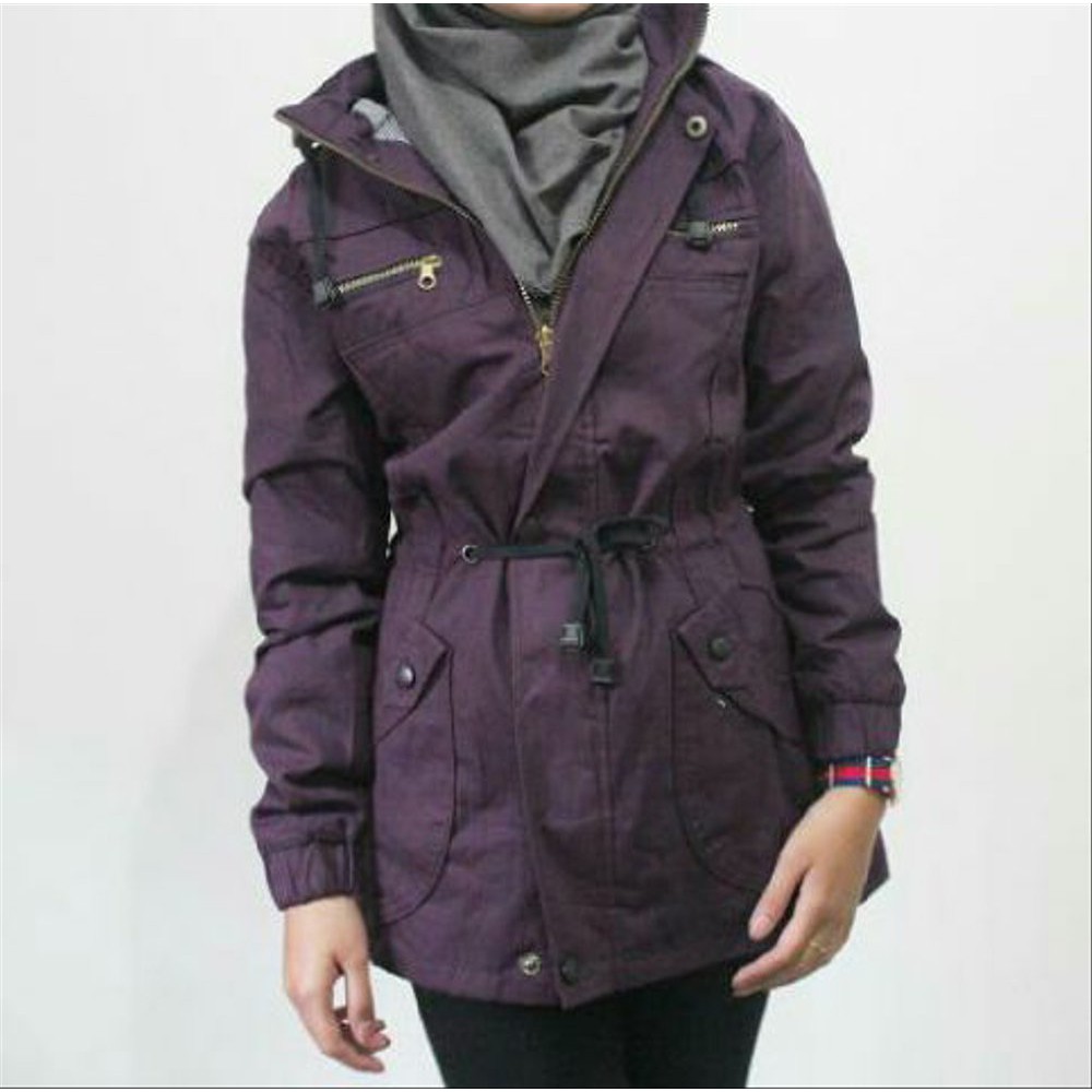 Termurah jaket parka , ungu , jaket wanita Berkualitas