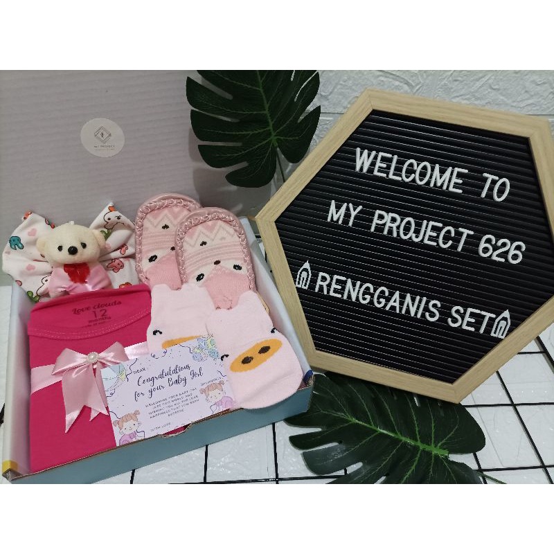 RENGGANIS SET | BABY HAMPERS BAYI GIFT KADO SET | PAKET LAHIRAN BAYI LAKI - LAKI PEREMPUAN UNISEX-Fanta