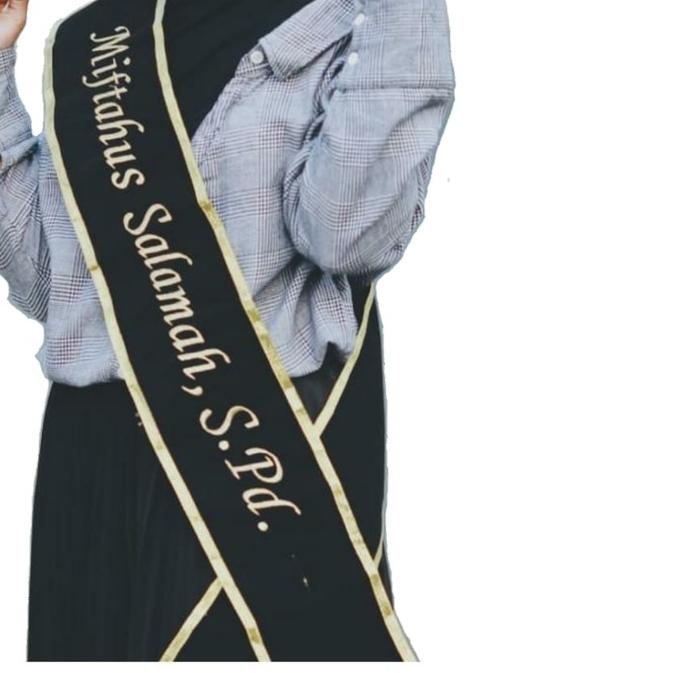 (FREE GIFT) Slempang Selempang sash wisuda bludru Bordir
