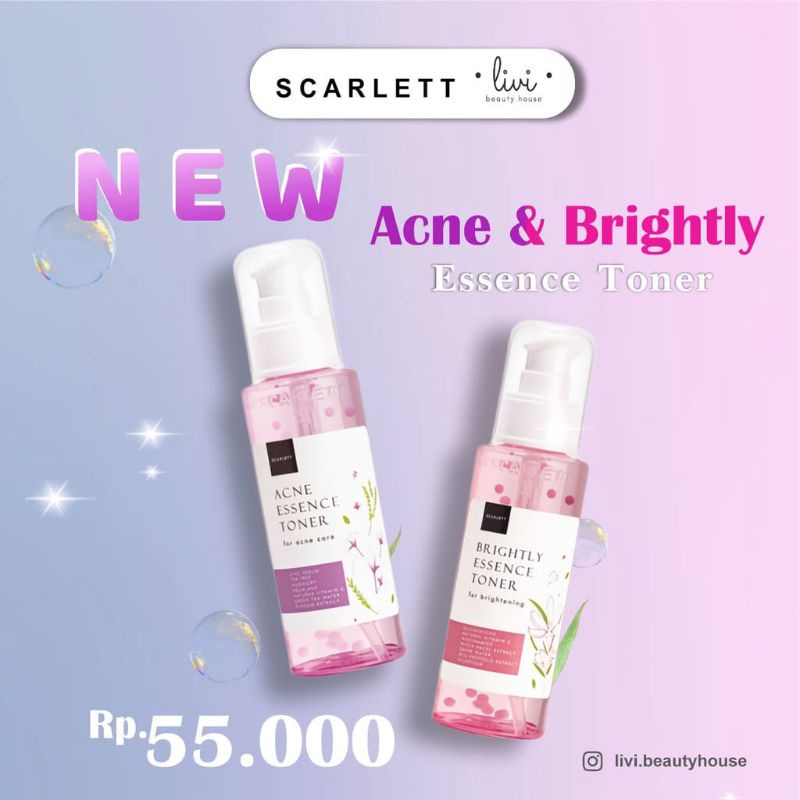 SCARLETT Whitening Brightly Essence Toner - Whitening Acne Essence Toner