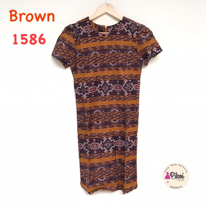 Dress Batik Wanita Modern / Dress span Batik / kantor / pesta / kerja Murah