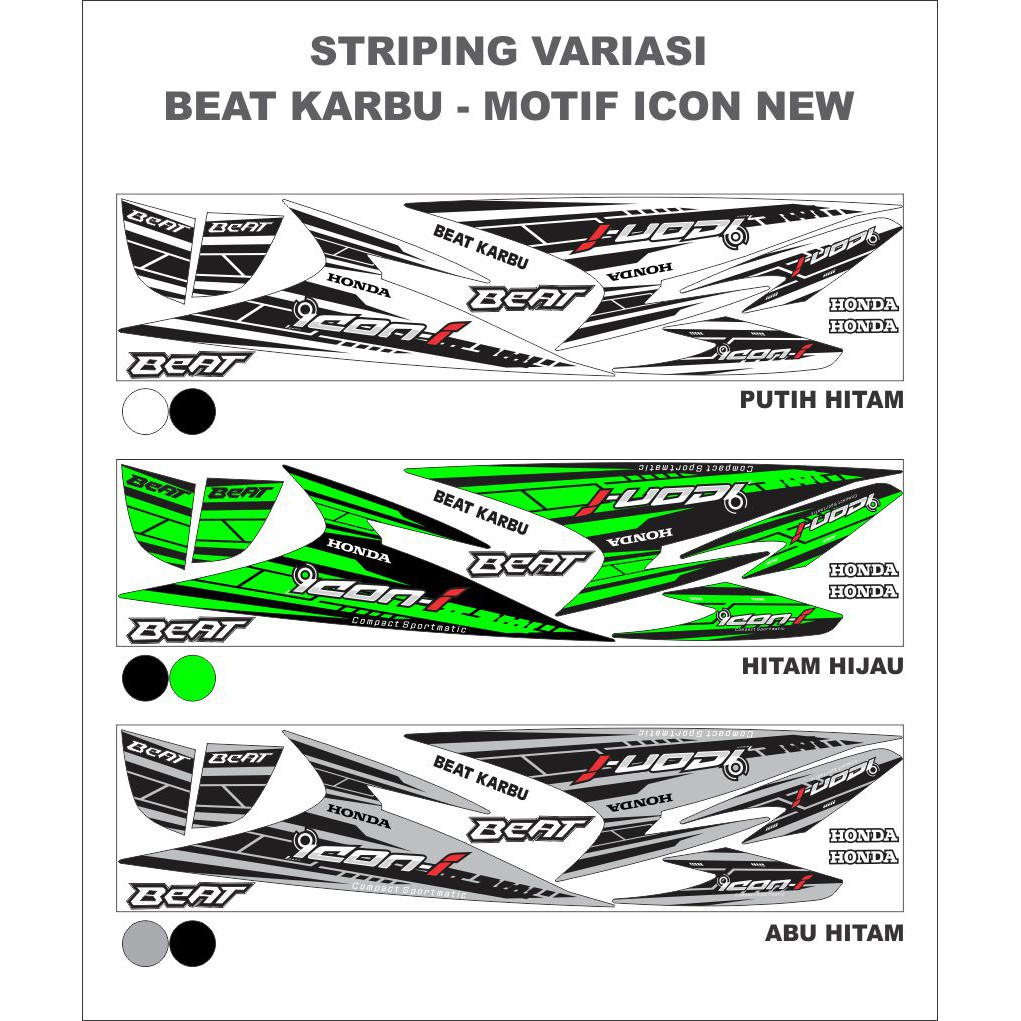 Striping Variasi BEAT FI THAILAND New Icon Bendera Thailand