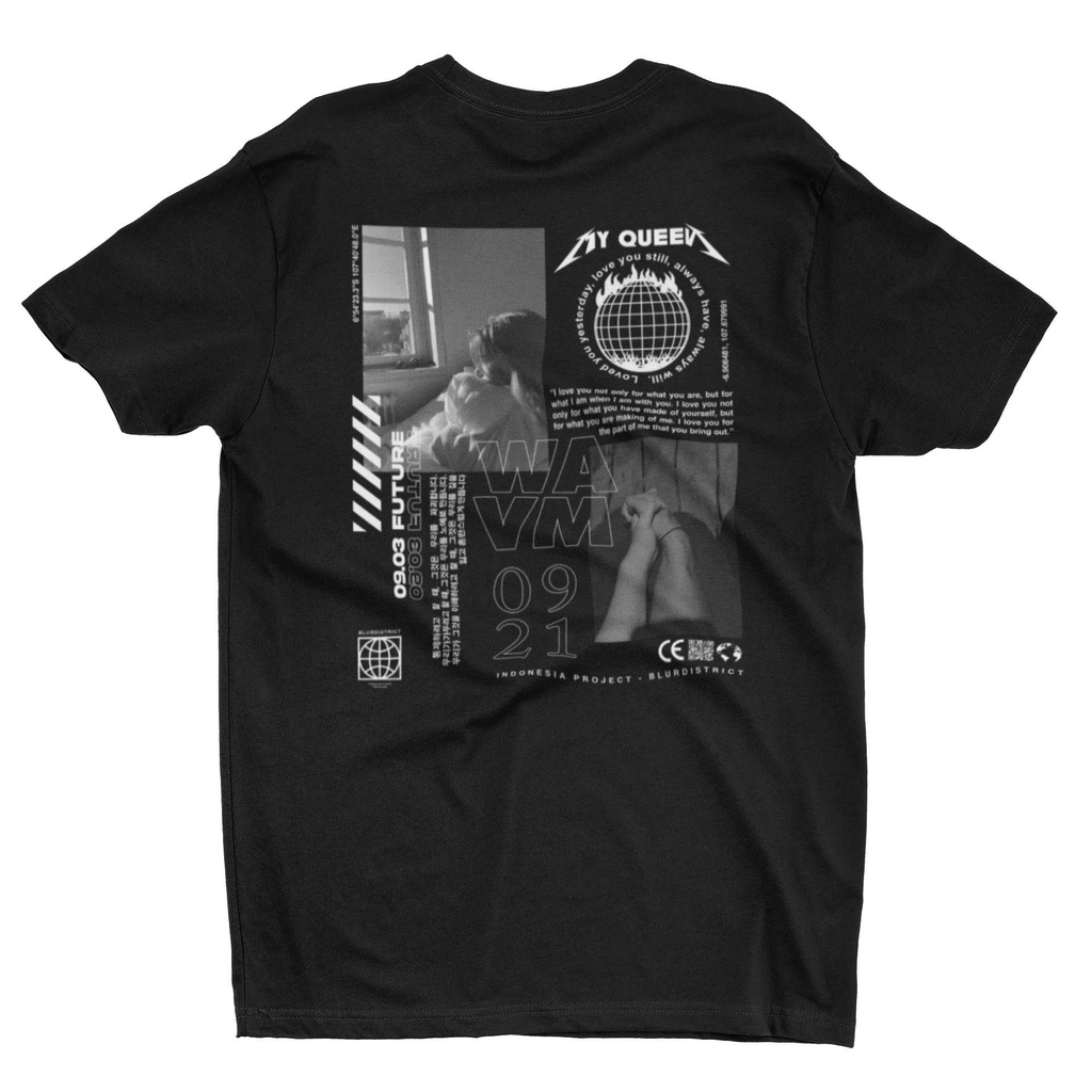 SABLON KAOS FOTO MY QUEEN DESAIN SENDIRI / SABLON KAOS SATUAN / SABLON KAOS CUSTOM / KAOS NAMA TERLA