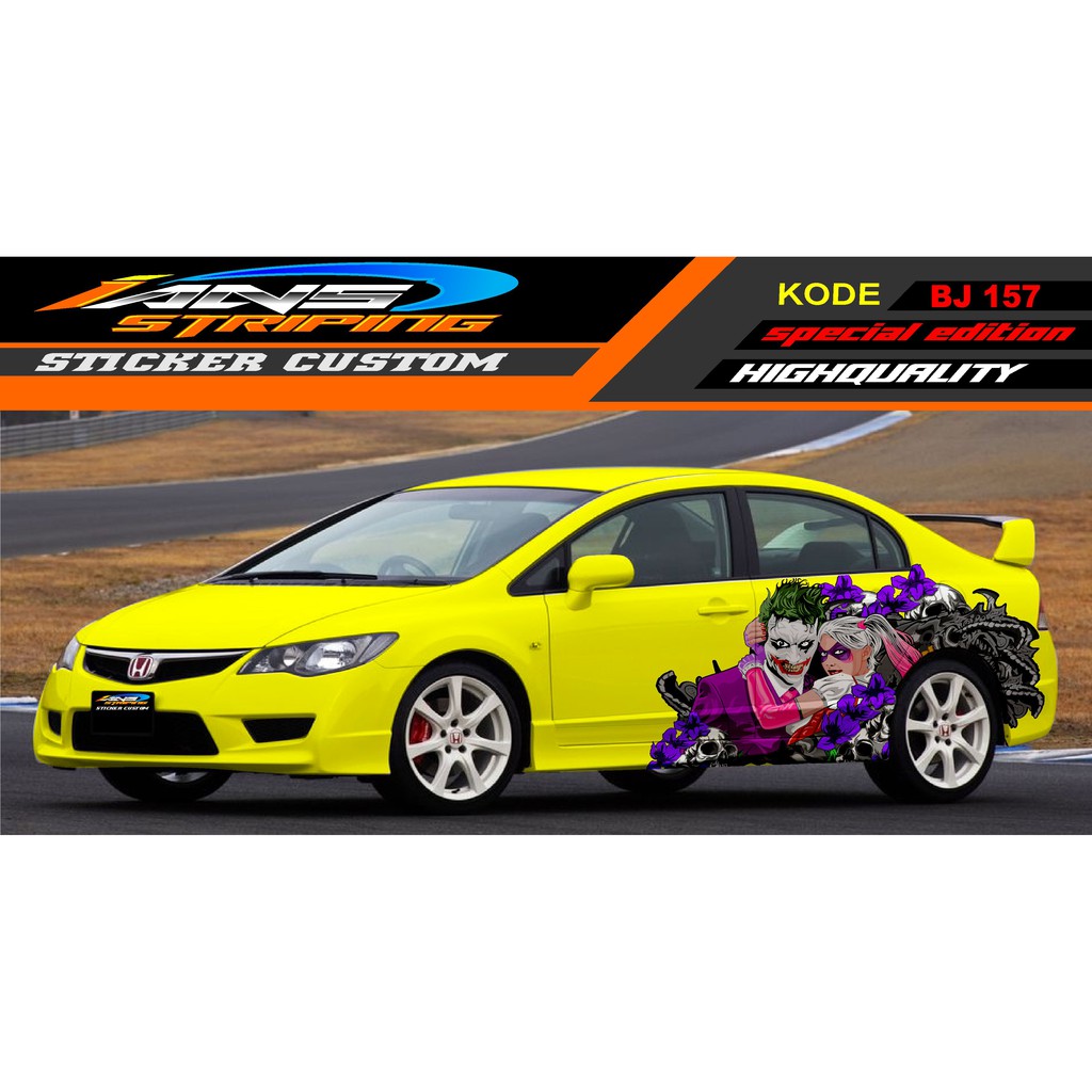 STICKER MOBIL SEDAN JOKER / DECAL STICKER MOBIL TIMOR / STICKER VIOS / STIKER MOBIL