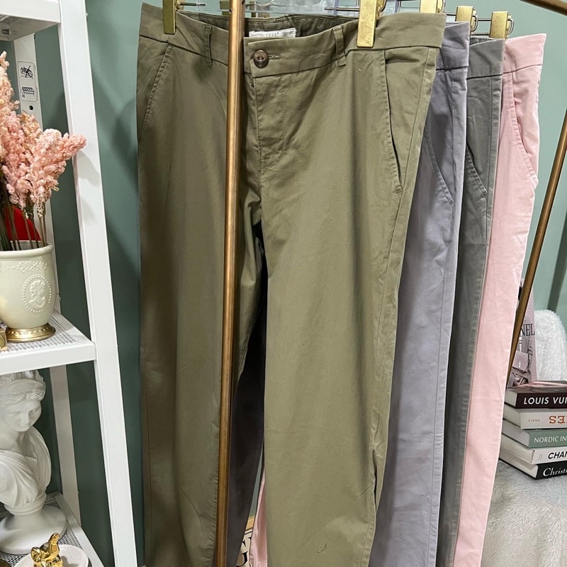 cotton basic pants