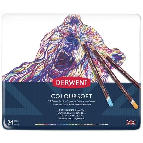 

Derwent Coloursoft Pencils 24 Tin