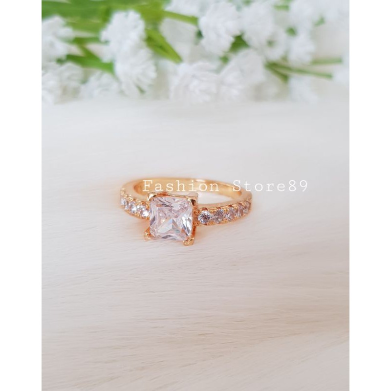 Cincin Xuping Full Permata emas putih dan gold xuping import bestseller