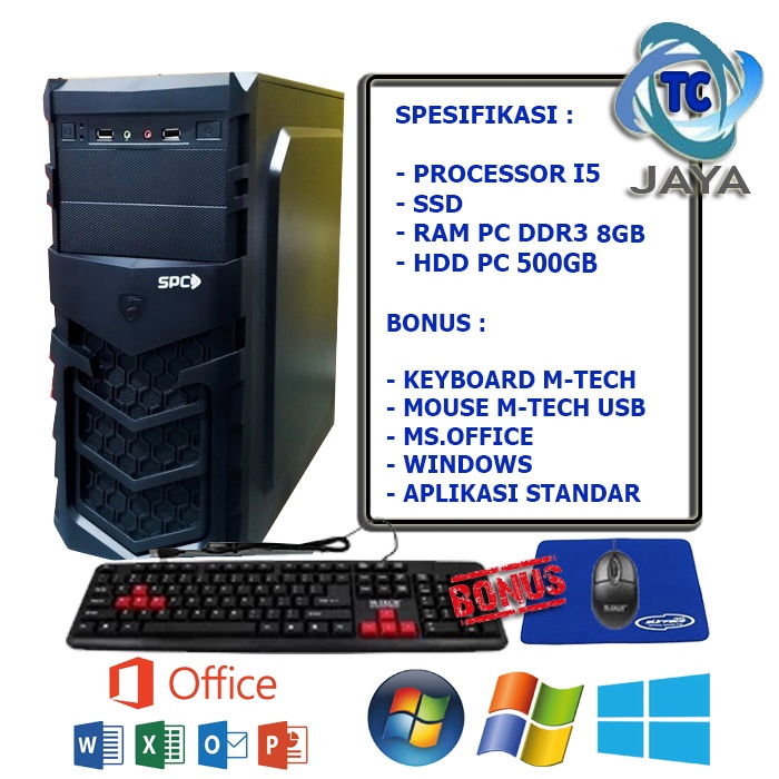 PC Rakitan intel Core i5 plus monitor spc 19&quot;