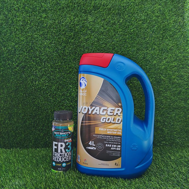 ADNOC VOYAGER GOLD 5W30 4 LITER + HOTSHOT'S SECRET FR3 236ml